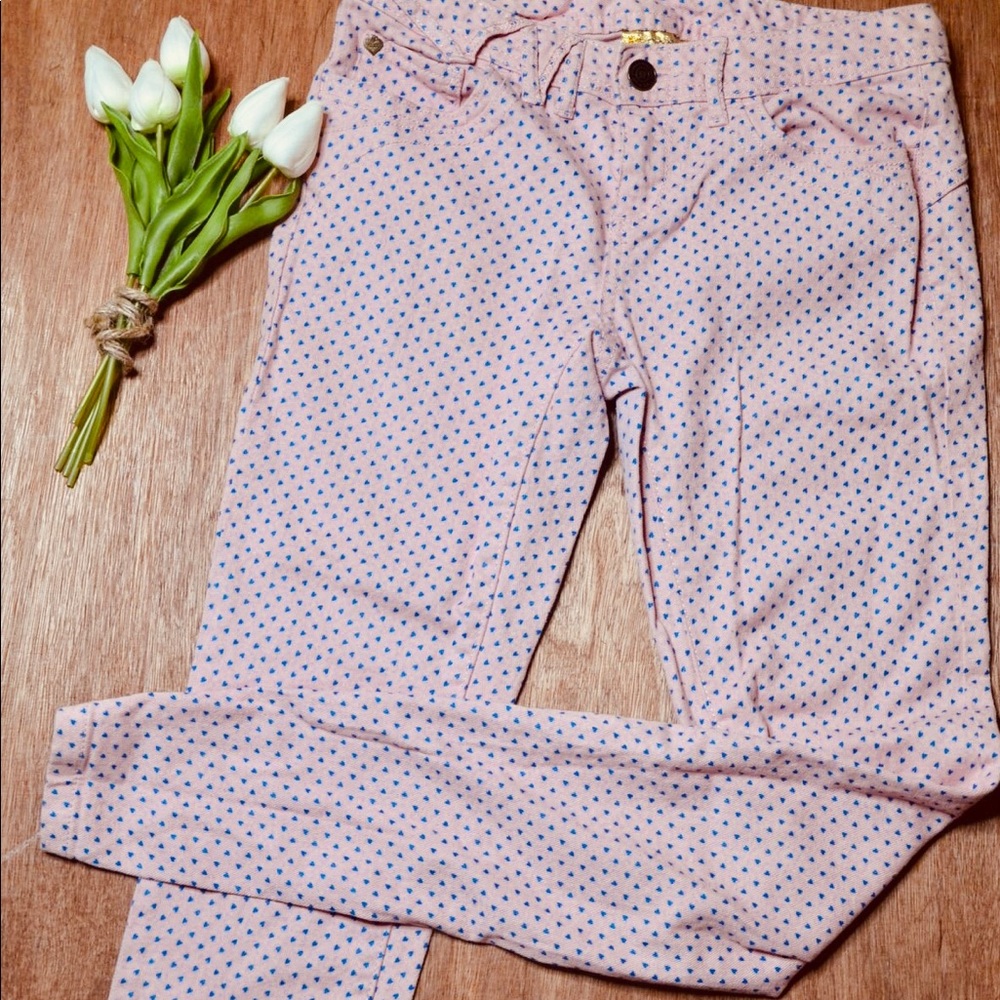 Vera Wang Princess Peachy Pink & Blue Heart Jeans